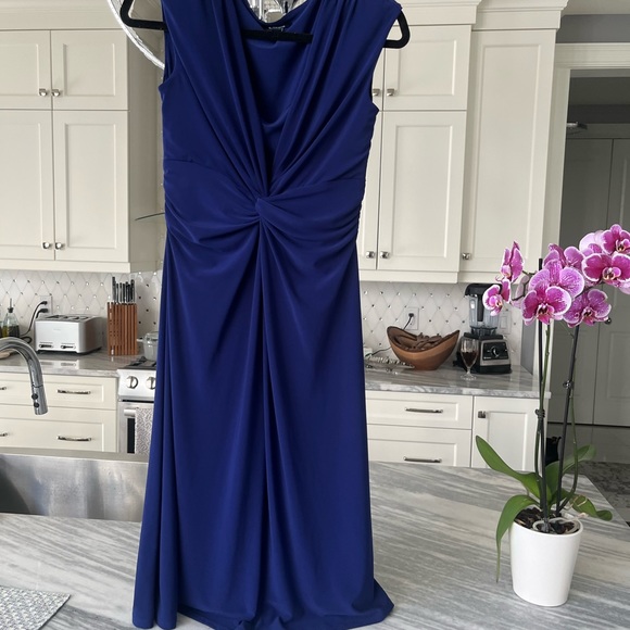 Royal Navy blue chaps size medium not red twisted drapey dress flowing and easy - Picture 10 of 17